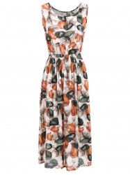 Sleeveless Elastic High Waist Midi Dress