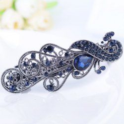 Rhinestone Retro Dürbün Şekli Barette