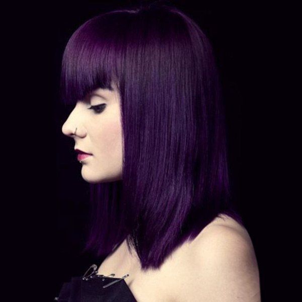 

Short Neat Bang Straight Bob Synthetic Wig, Concord