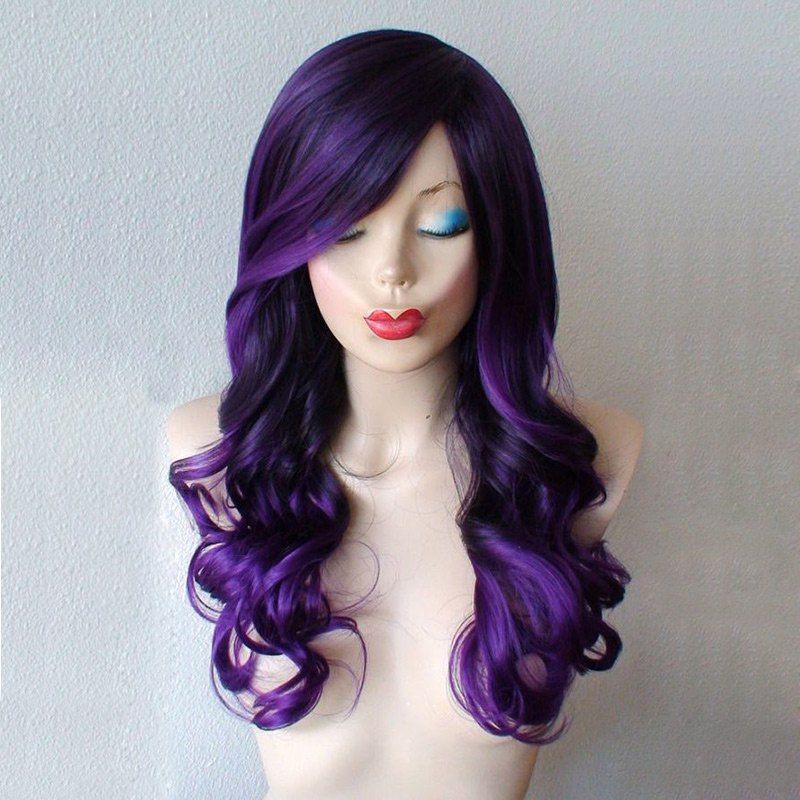 

Long Inclined Bang Wavy Synthetic Wig, Concord