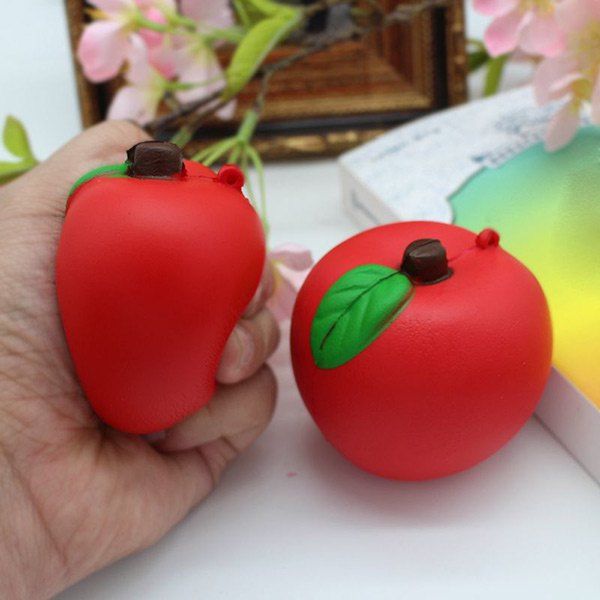 

1PC Slow Rising Simulated Apple Squishy Toy, Red