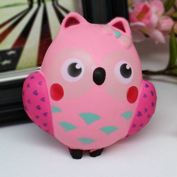 

Simulation Owl Slow Rising Squishy Toy, Pink