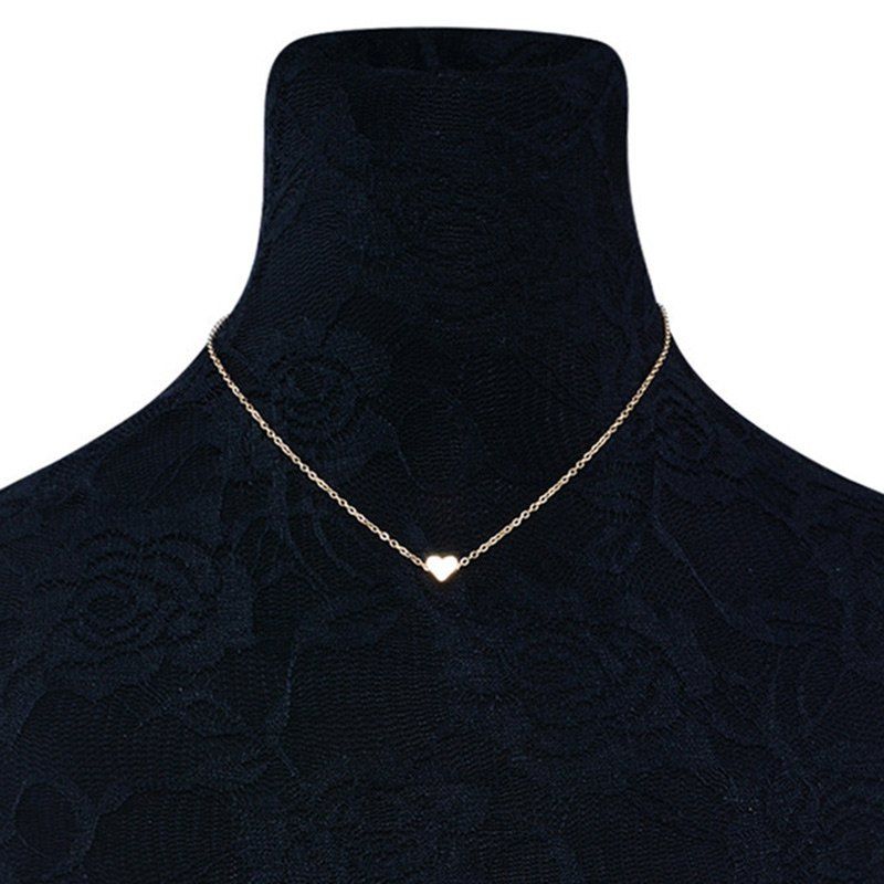 

Heart Shape Collarbone Necklace, Golden