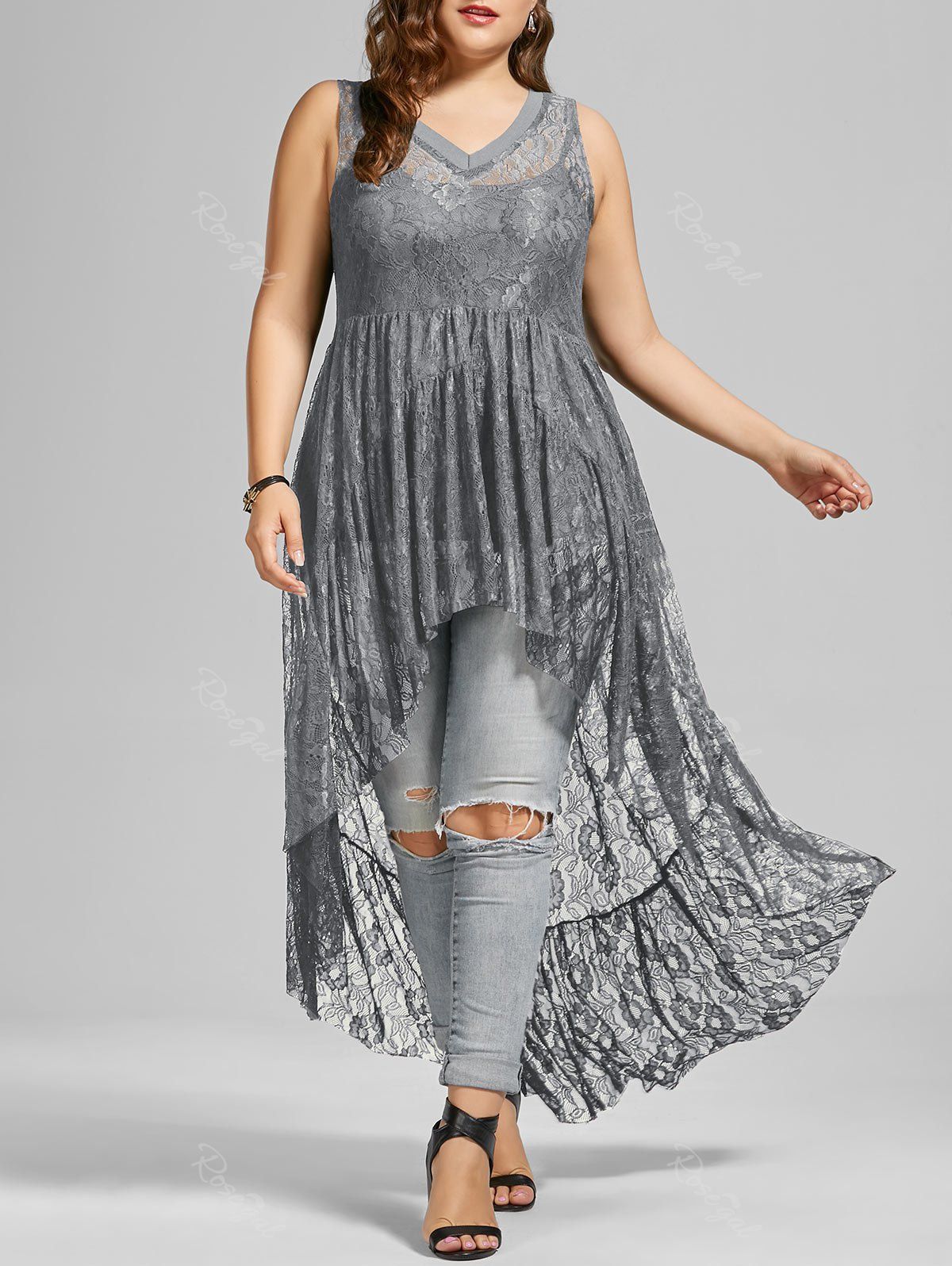 high low plus size