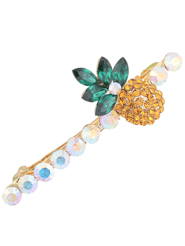 [14 OFF] 1 Pcs Rhinestone Inlaid Pineapple Hair Clip Rosegal