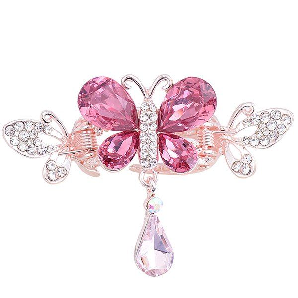 

Butterfly Shape Rhinestone Inlay Hair Clip, Tutti frutti