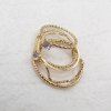 Rhinestone Alloy Circle Finger Ring Set -  