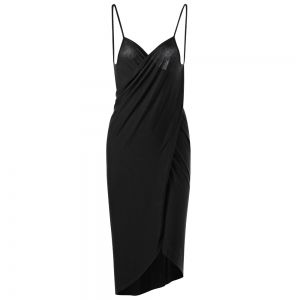 

Beach Cover-up Plus Size Wrap Dress, Black