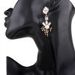 Faux Crystal Pearl Tassel Earrings -  