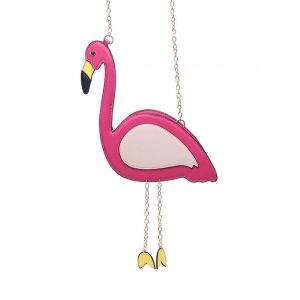 Flamingo Shaped Chain Crossbody Bag