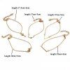 Rhinestone Key Bar Charm Bracelet Set -  