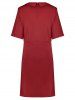Collared Plus Size A Line Dress with Pockets -  