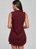 Casual Short Sleeveless Shirt Dress -  
