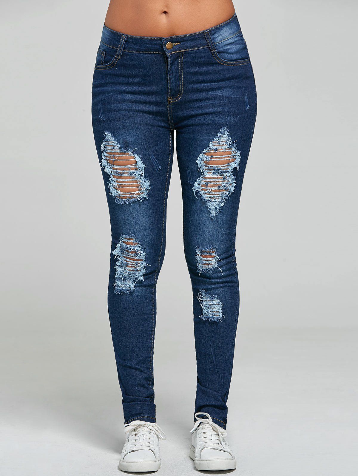 

Ripped Skinny Jeans, Blue