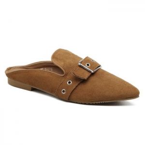 Eyelets Buckle Strap Slippers