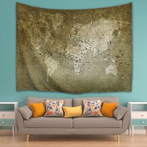 World Map Wall Hanging bronze w71 inch * l91 inch retro world map wall hanging tapestry World Map Wall Hanging bronze w71 inch * l91 inch retro world map wall hanging tapestry