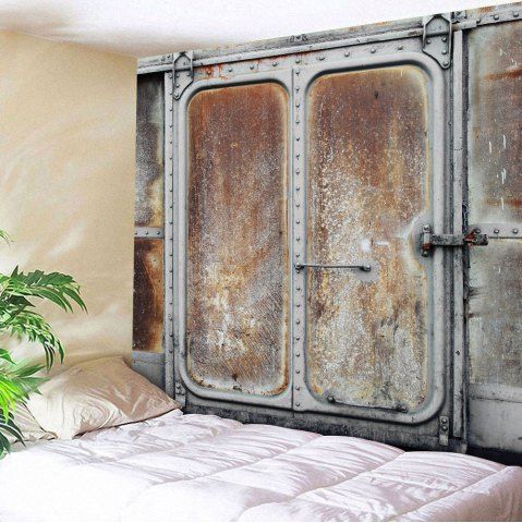 Rusty Metal Door greyish brown w59 inch * l79 inch rusty metal door wall hanging Rusty Metal Door greyish brown w59 inch * l79 inch rusty metal door wall hanging