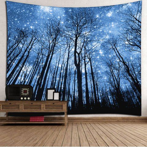 

Wall Hanging Forest Printed Tapestry, Blue