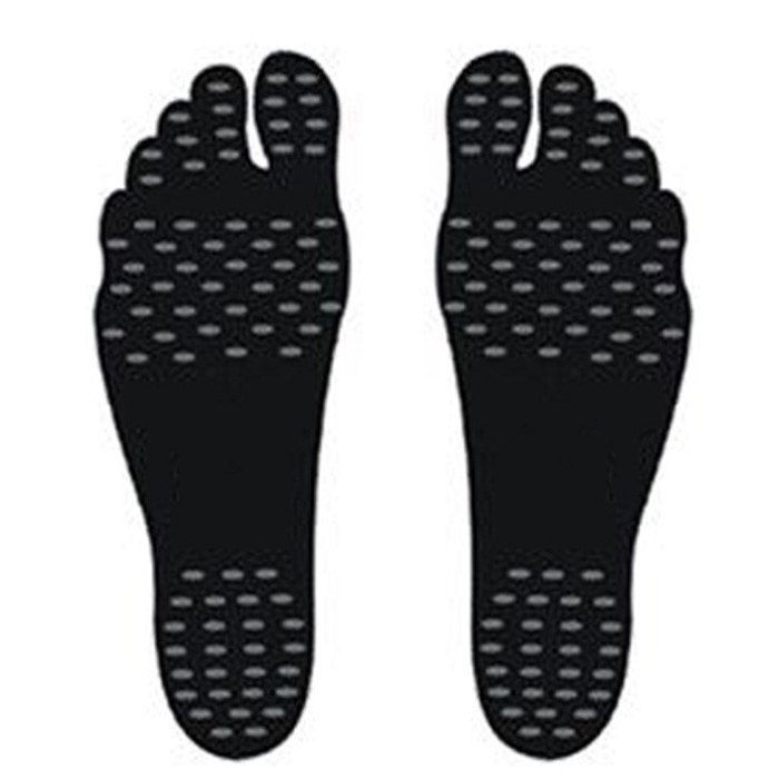 

Foot Pads Feet Sticker For Summer Beach Stick On Soles Flexible Feet Protection, Black