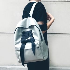 Casual Ribbon Nylon Backpack