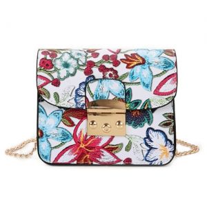 Floral Mini Chain Crossbody Bag