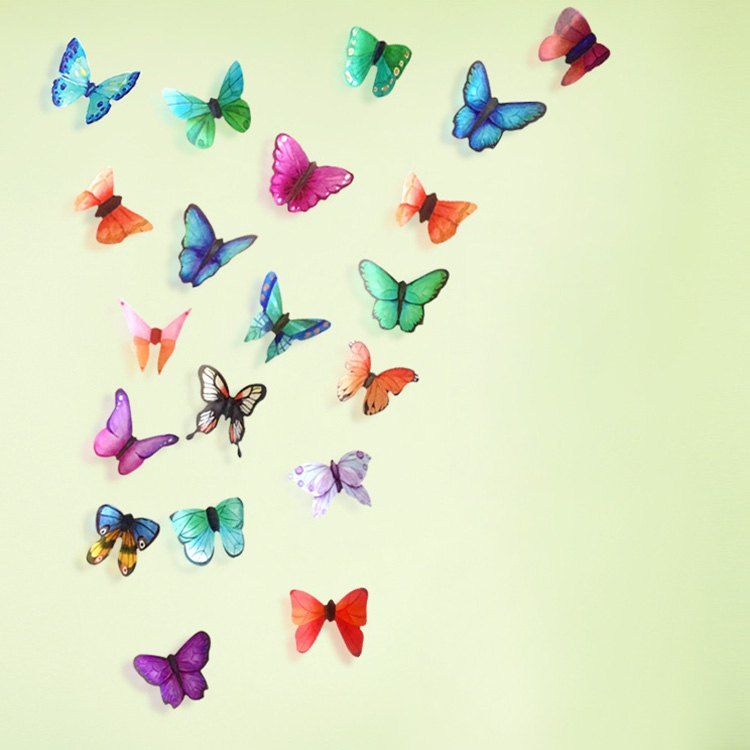 

3D Butterfly DIY Wall Stickers Set Home Decoration, Colormix