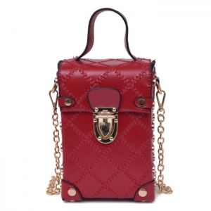Stitching Cross Body Chain Bag
