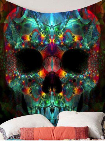

Home Decor Halloween Skull Wall Hanging Tapestry, Colorful