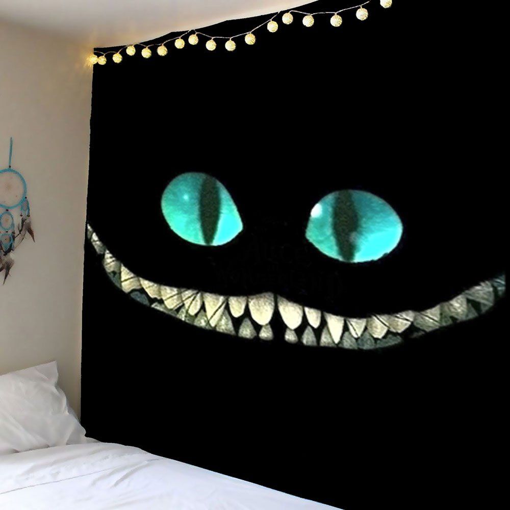 

Home Decor Horror Smile Face Wall Hanging Tapestry, Black