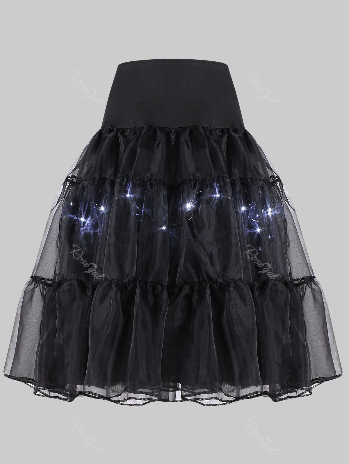 

Plus Size Cosplay Light Up Party Skirt, Black