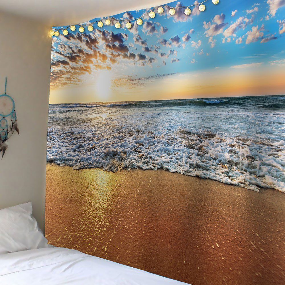 27% OFF Waterproof Beach Scenic Wall Hanging Tapestry | Rosegal