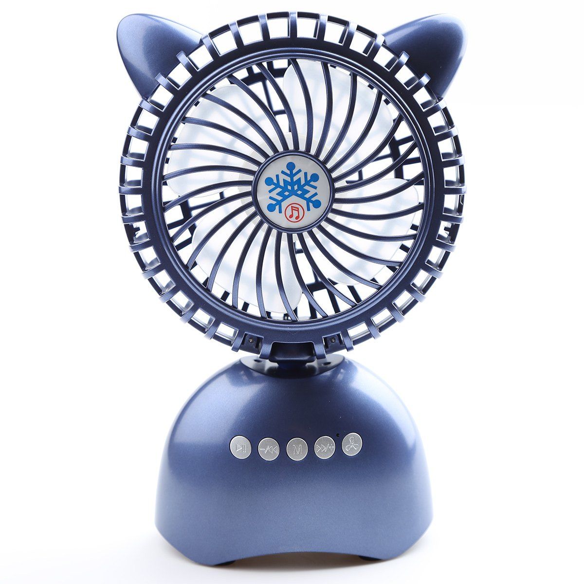 2018 Wireless Bluetooth Speaker Usb Portable Mini Desk Fan In Blue 20*