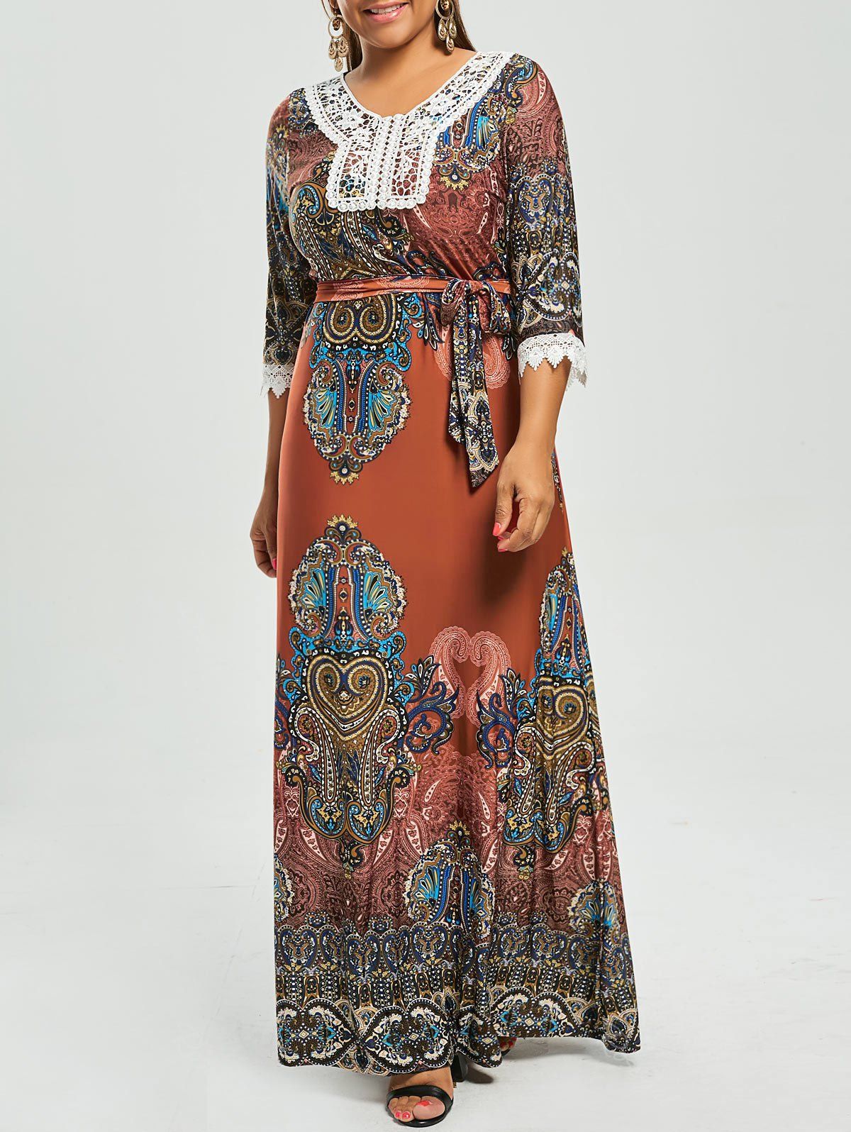 plus size gypsy maxi dress