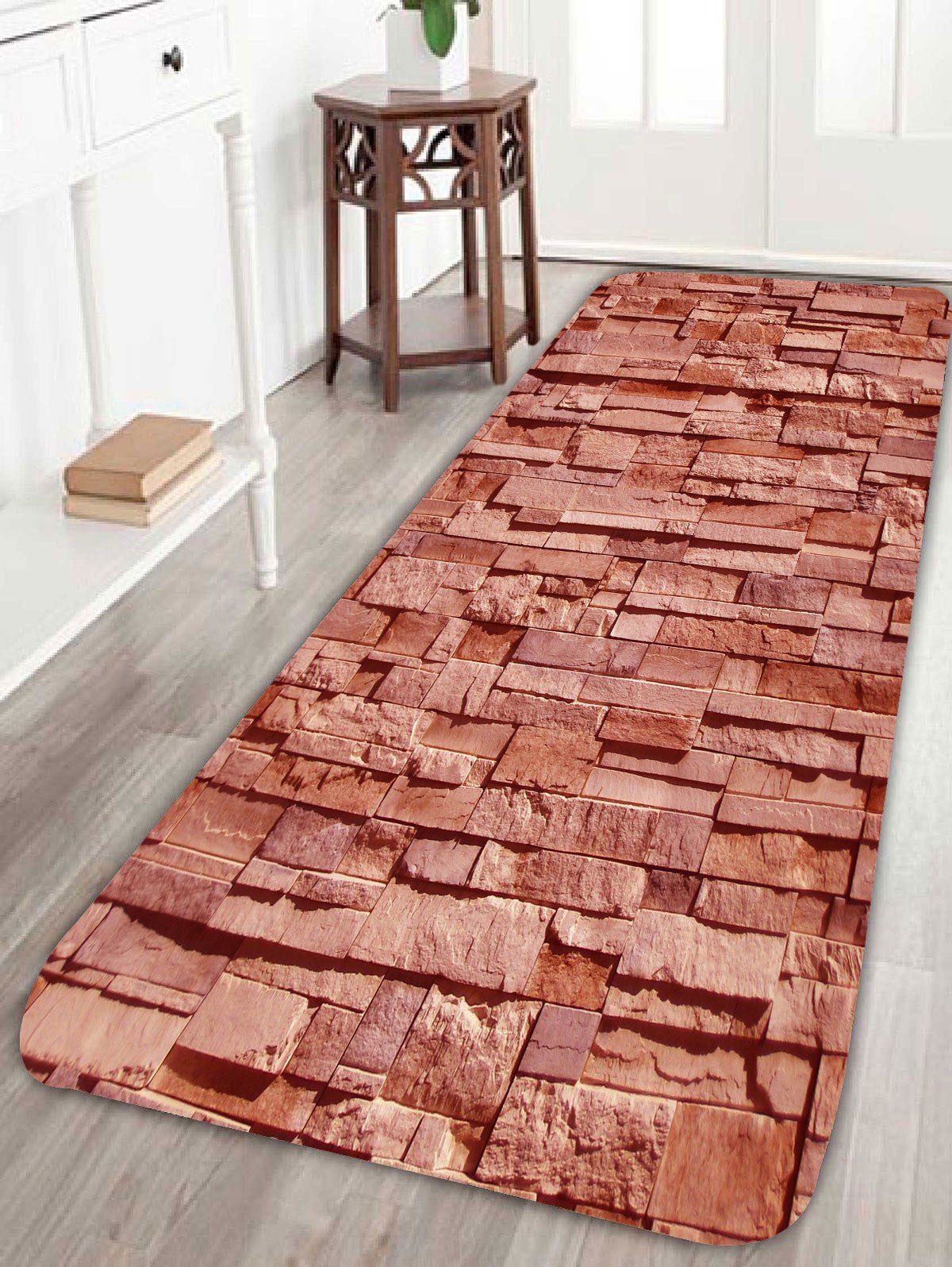 

Home Entrance Brick Pattern Extra Large Area Rug, Brown