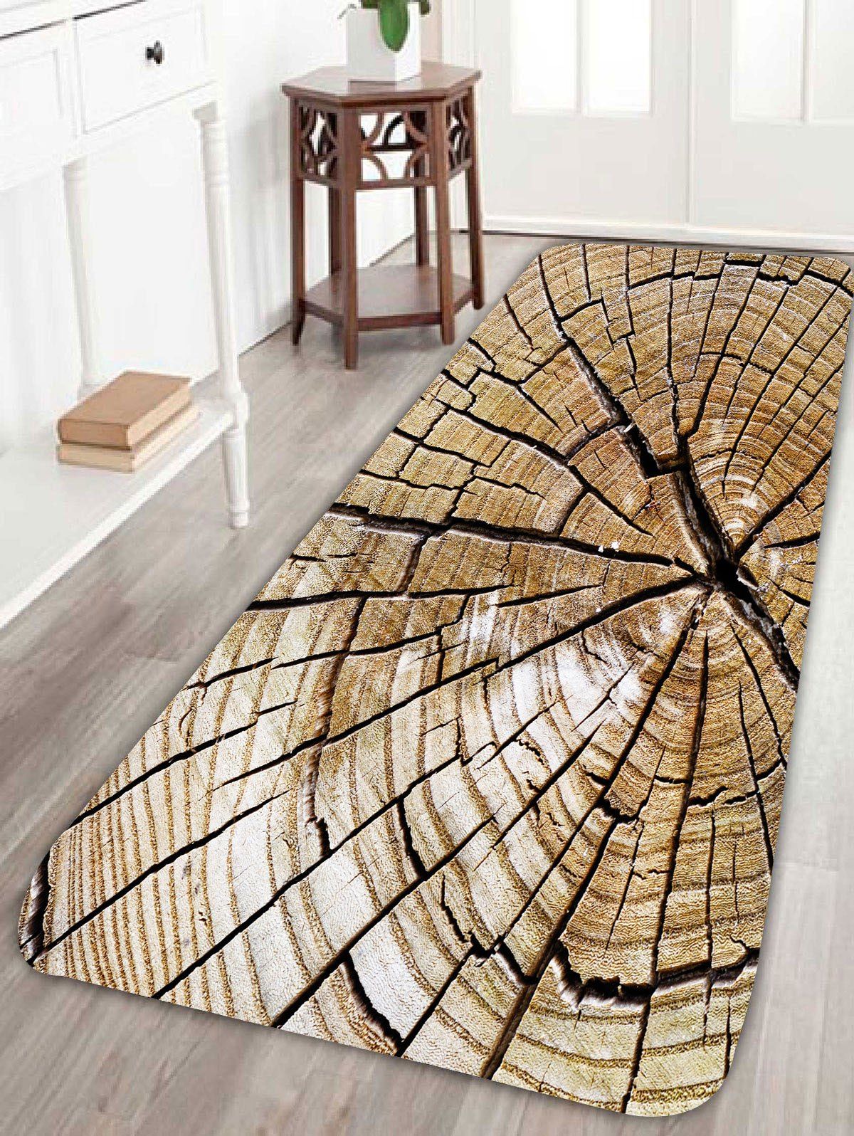 

Soft Absorption Broken Plank Bathroom Floor Rug, Wood