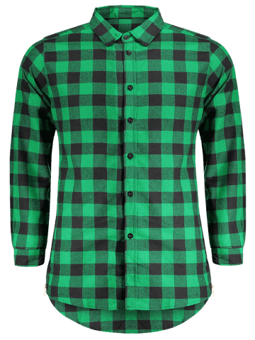 camisa de cuadros verde hombre