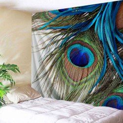 Feather Wall Art colormix w59 inch * l79 inch peacock feather wall art tapestry Feather Wall Art colormix w59 inch * l79 inch peacock feather wall art tapestry