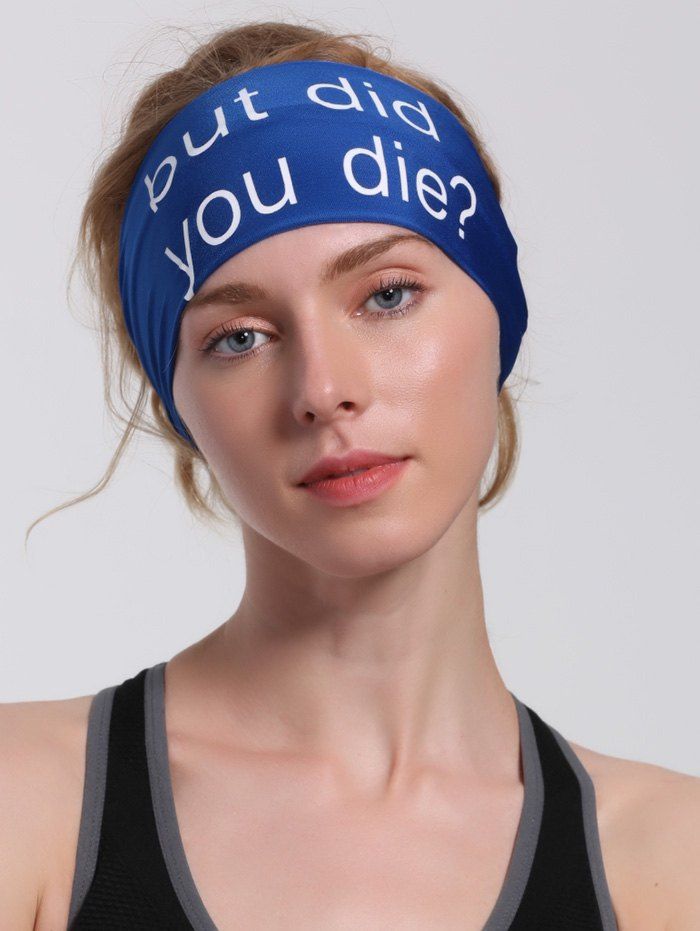 

Hip Hop Sentence Printing Headband, Blue