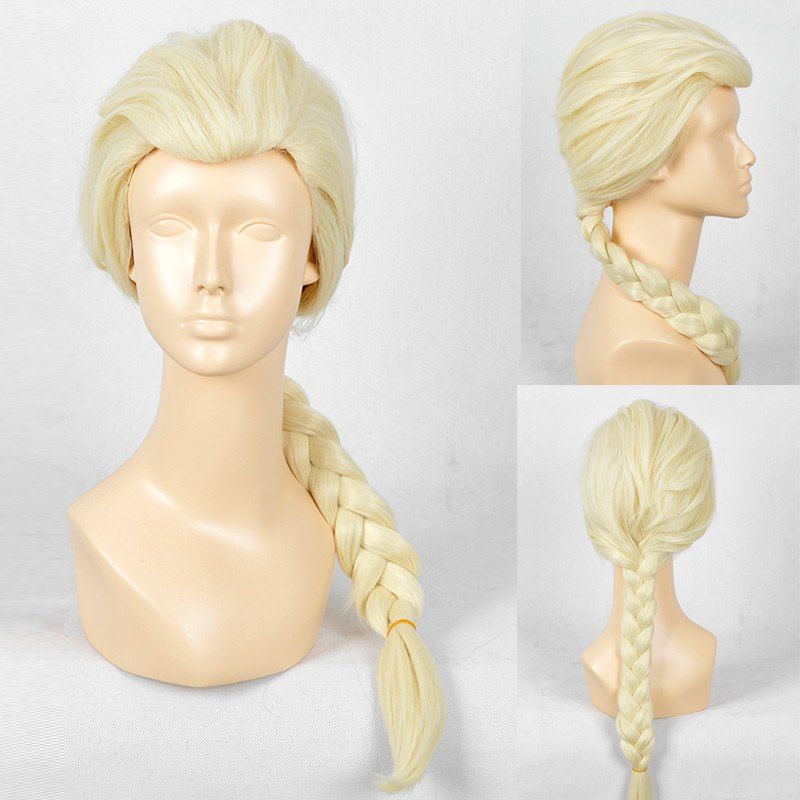 

Long Braided Straight Frozen Snow Queen Elsa Cosplay Wig, Yellow