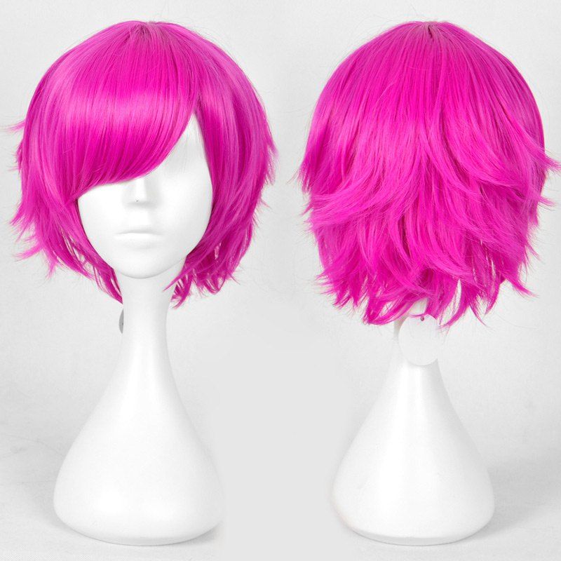 

Short Layered Straight Anime Heart No kuni No Alice Boris Cosplay Wig, Red