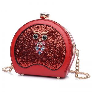 Owl Sequined Crossbody Bag