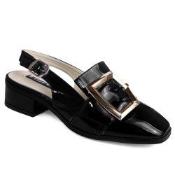 Double Buckle Strap Slingback Pumps