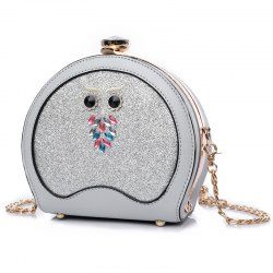 Owl Sequined Crossbody Bag