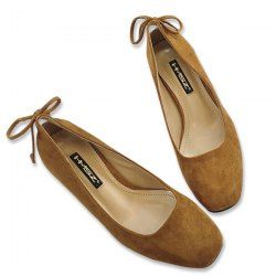 Square Toe Mid Heel Bow Pumps