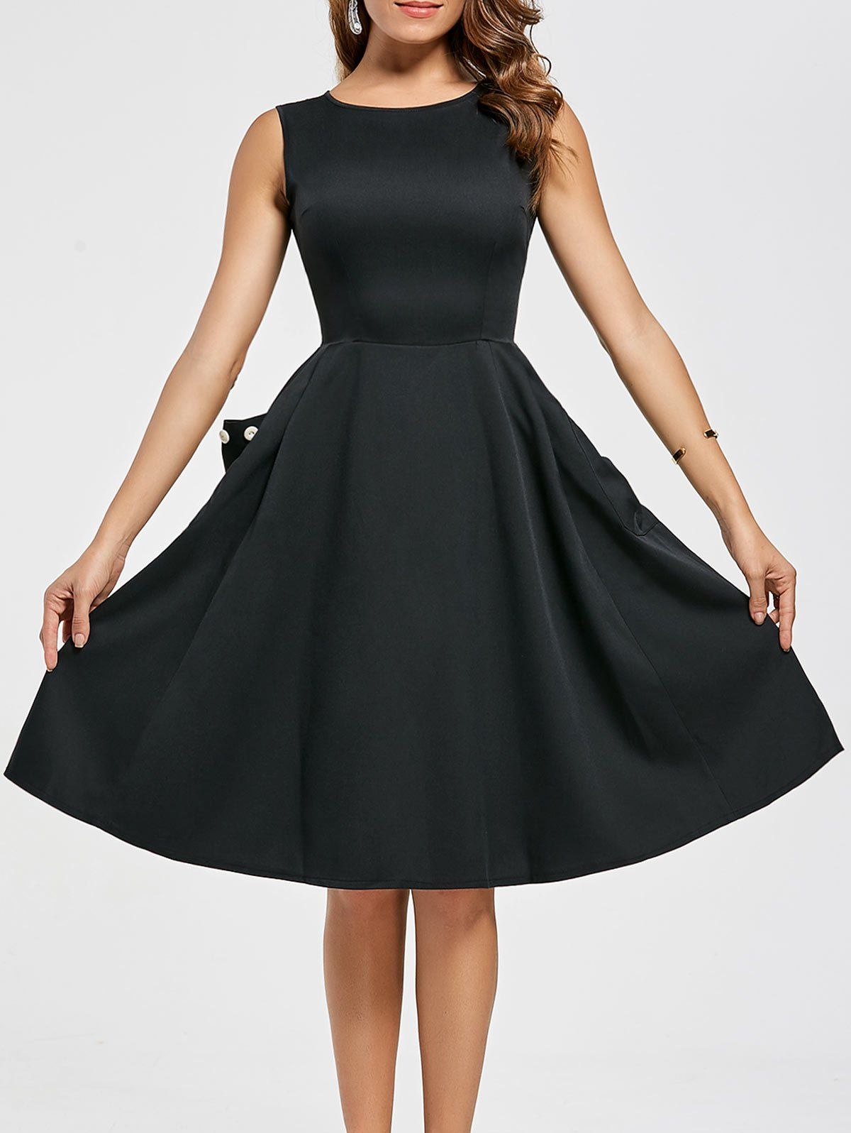 Fit and flare dress with pockets Clearance