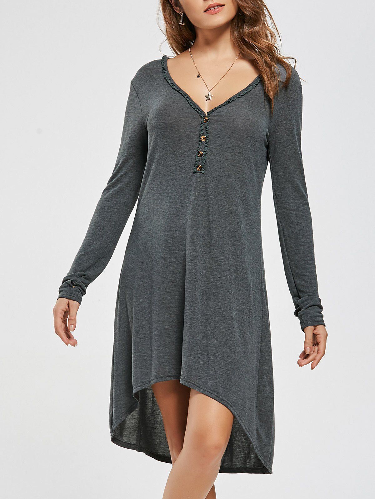 Long Sleeve High Low Dress