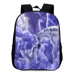 Padded Strap Unicorn Printed Backpack