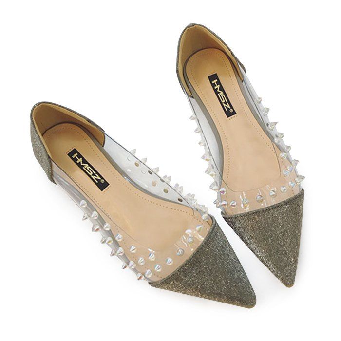 clear pointed flats