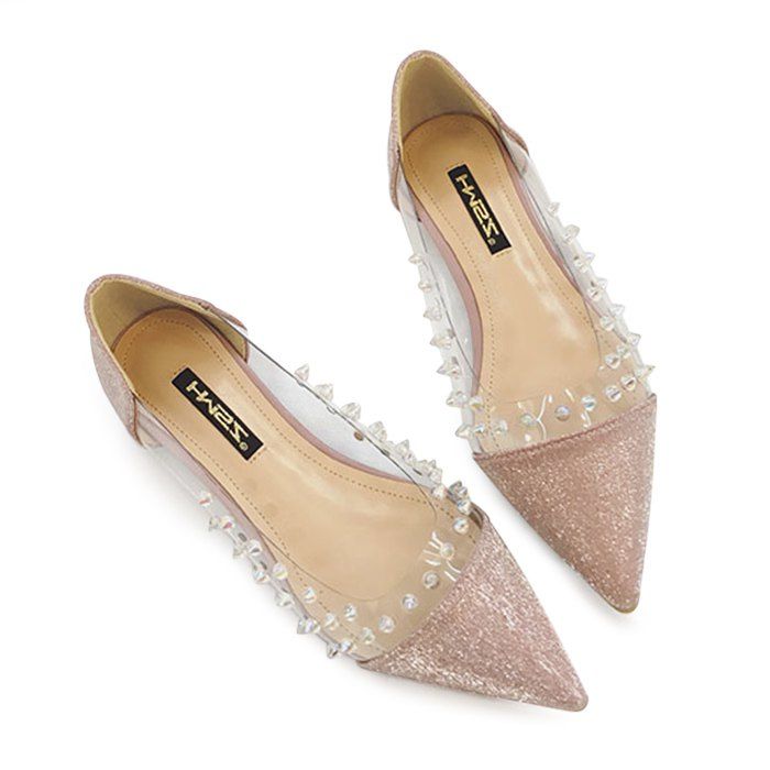 clear pointed flats