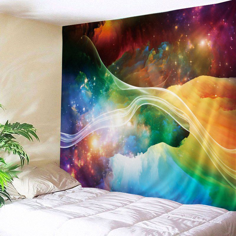 [45% OFF] Colorful Starry Print Tapestry Wall Hanging Art Decoration ...